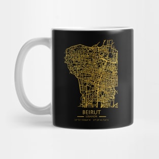 Beirut Lebanon City Map Mug